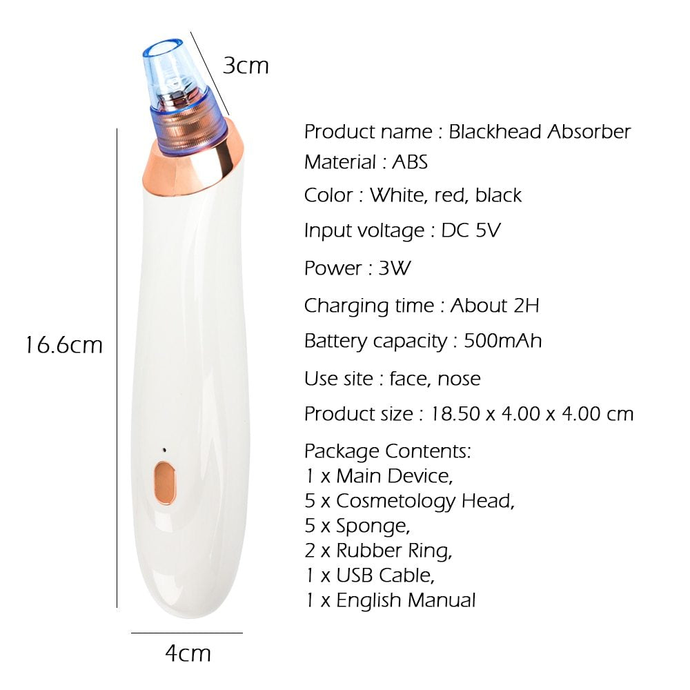 Blackhead instrument pore cleaner to blackhead